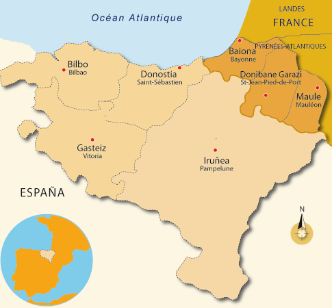 Map of the Basque Country